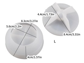 Molde silicona pote chico redondeado alhajero